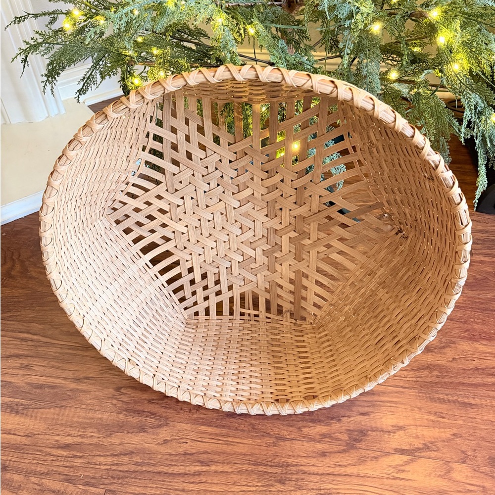 Handwoven Wicker Storage Basket Large Boho Natural Rattan Decor